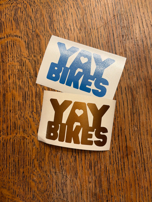 Yay Bikes Vinyl Decal