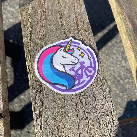 Bike Unicorn Sticker